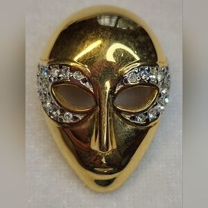Vintage Butler Theater Mask Brooch / Pin